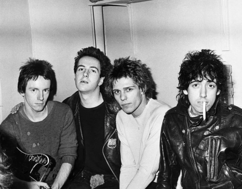 Belle Vue - The Golden Age of Music The Clash before appearing at Belle Vue’s Elizabethan Ballroom, November 1977 - Source: Around Manchester in the 1970s - iNostalgia Publishing / MirrorPix