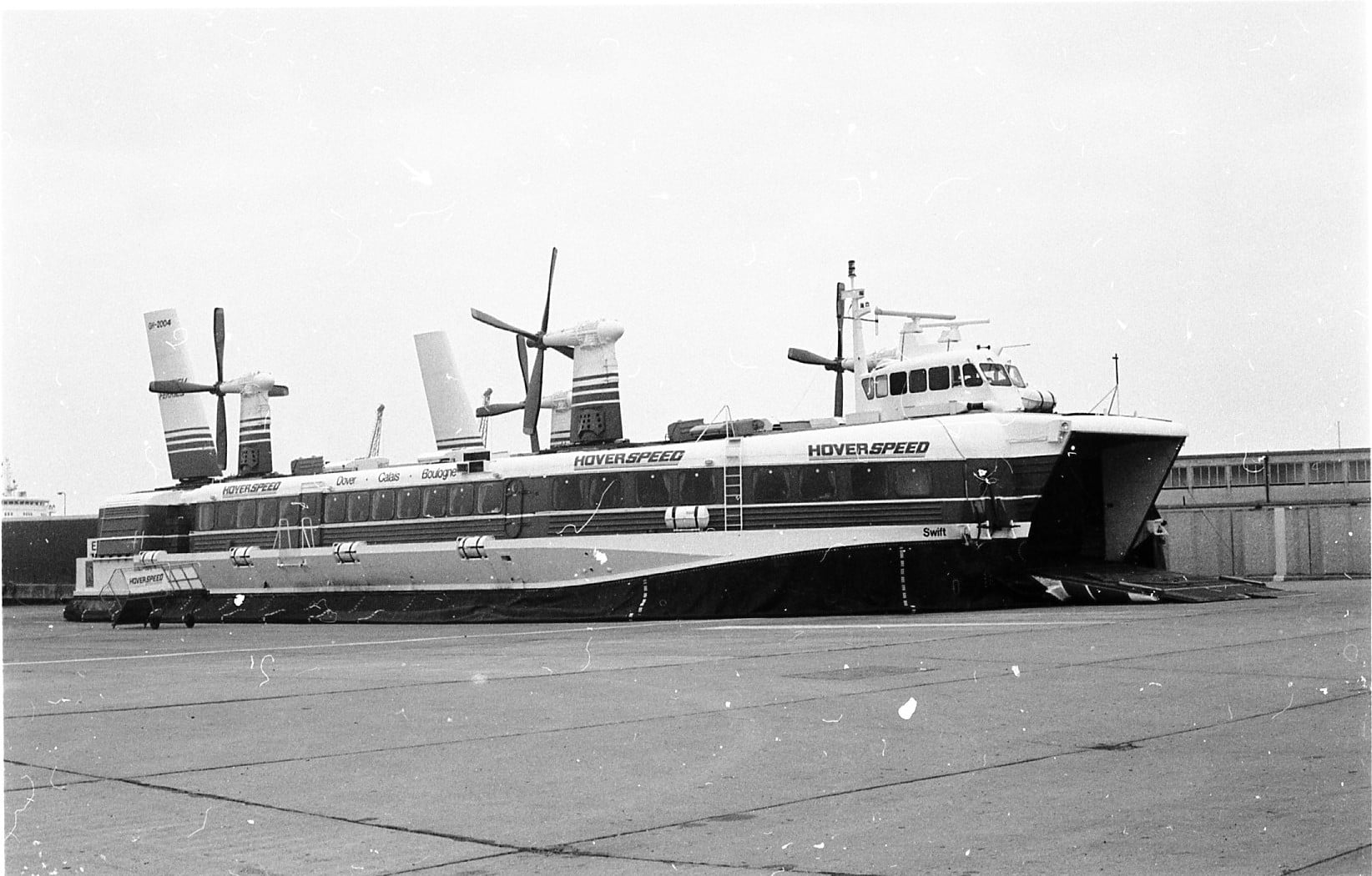 GH-2004 Swift was originally used by Hoverlloyd on their Ramsgate – Calais service. 1981 Cliver Hardy