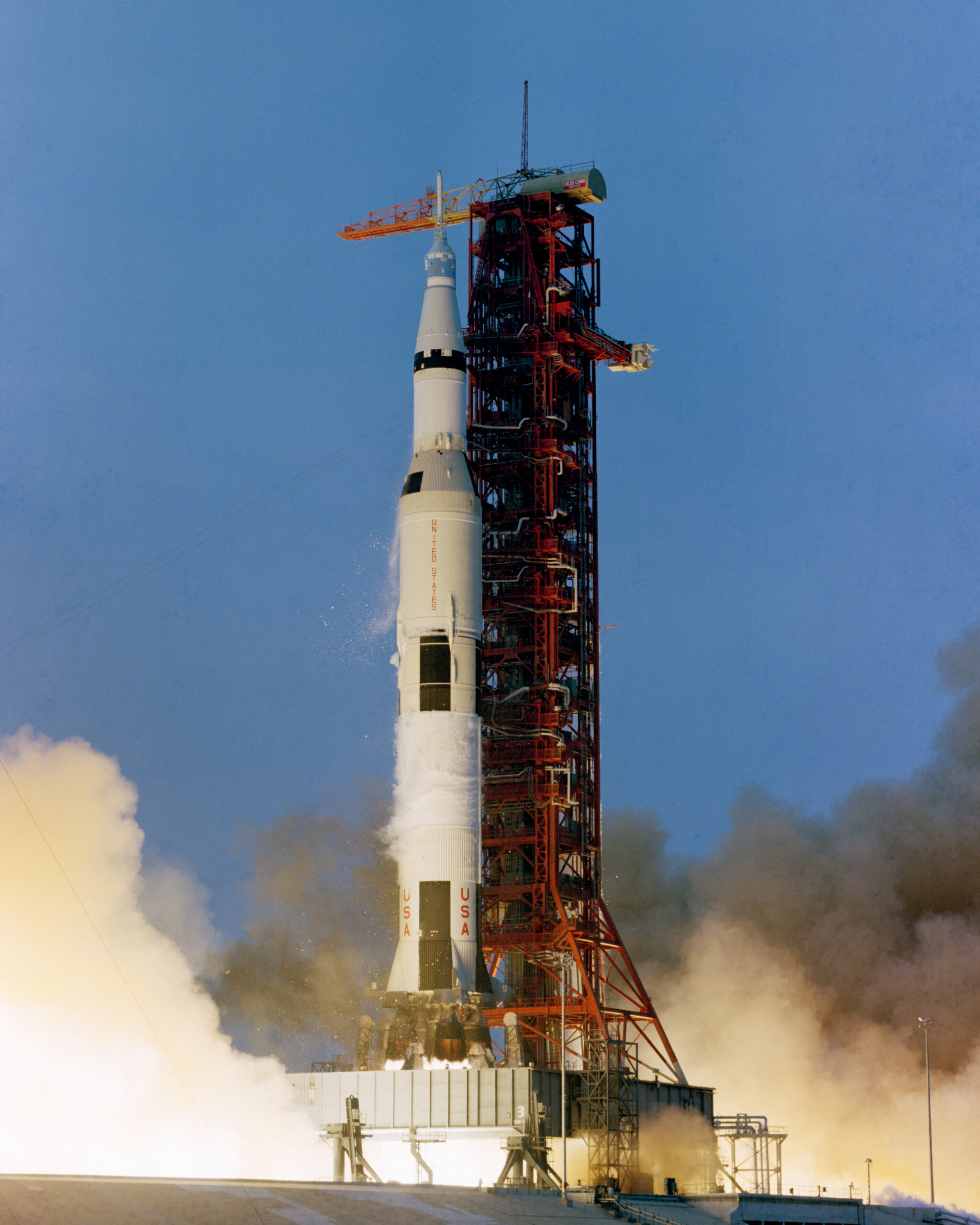 Apollo 13 launches from Kennedy Space Center, April 11, 1970
